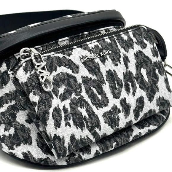 Michael Kors Medium Slater Sling Pack Chain Messenger Crossbody Bag Black Multi - Picture 5 of 11